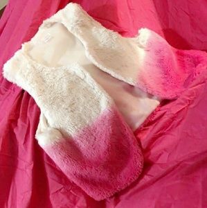Faux Fur Girl's Vest Ombre Pink Kids